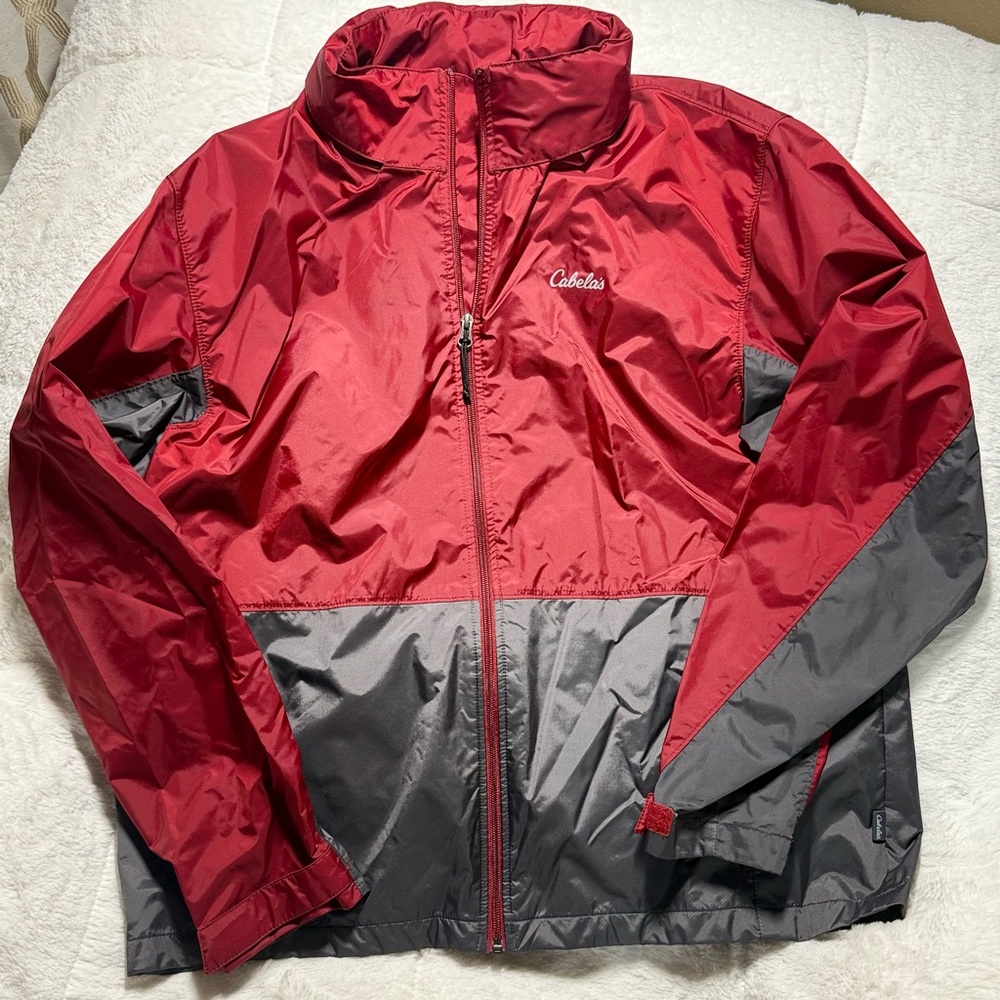 Cabela's 4Most Repel Red and Gray Men's Jacket Sz Large NWOT!